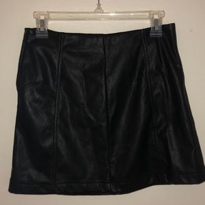 Black Leather Skirt